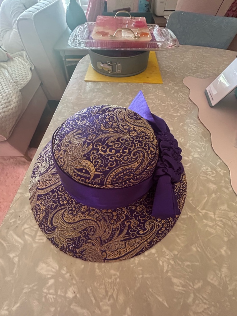 Or at Purple and Gold Paisley Women's Dress Hat